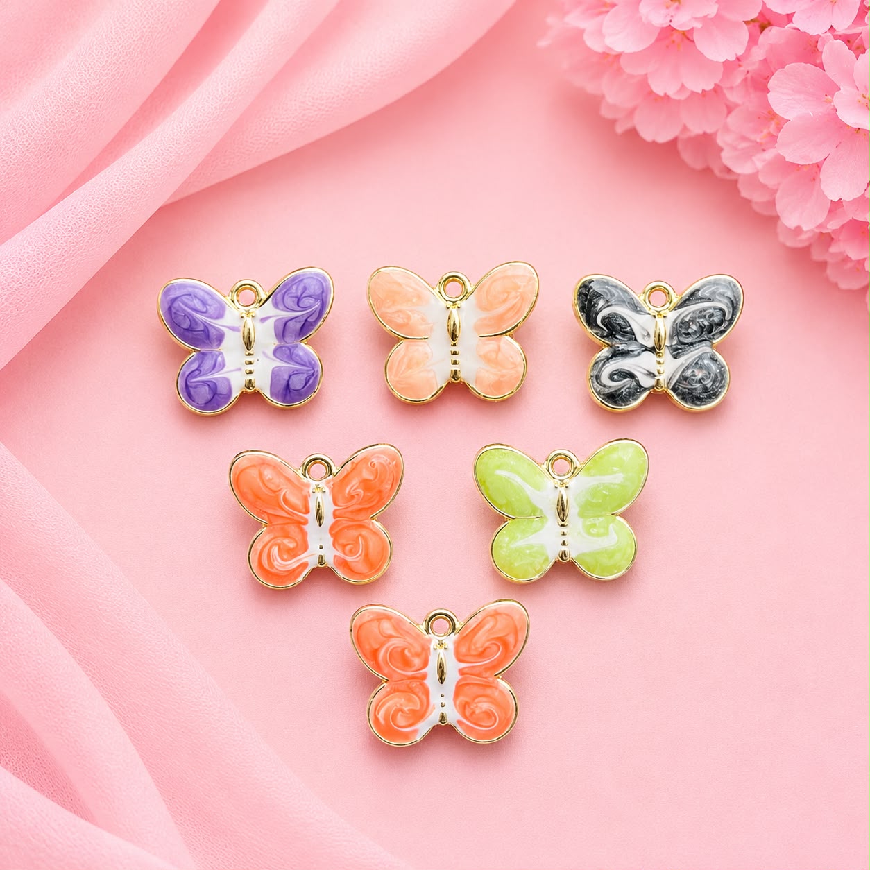 Enamel DIY Charms (6 Pcs)