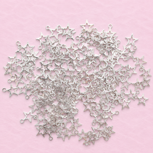 Cut Star Charms for Jewelry Making – Gold & Silver | 50g Pack