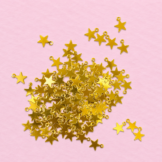 Star Charms for Jewelry Making – Gold & Silver | 50g Pack