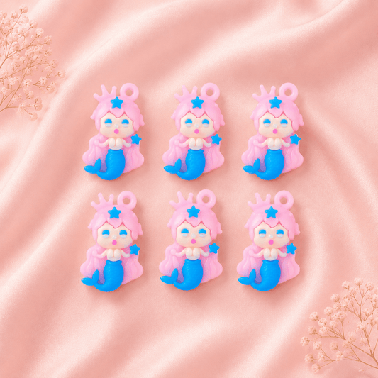 Acrylic Flower Charms (6 Pcs)