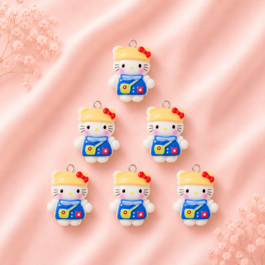 Acrylic Flower Charms (6 Pcs)