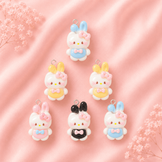 Acrylic Flower Charms (6 Pcs)