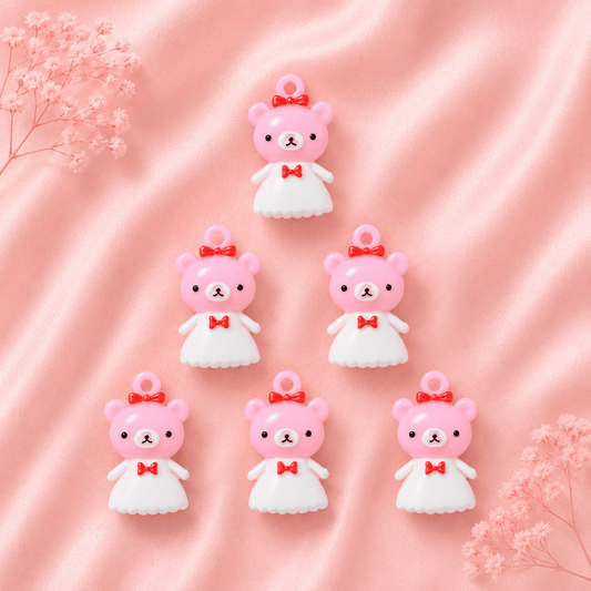 Acrylic Flower Charms (6 Pcs)