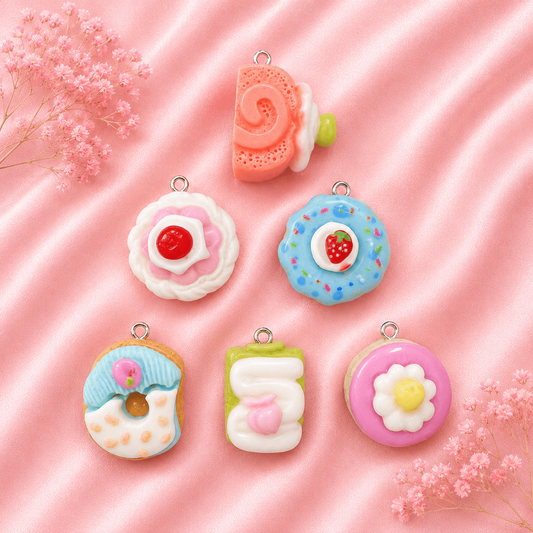 Acrylic Flower Charms (6 Pcs)