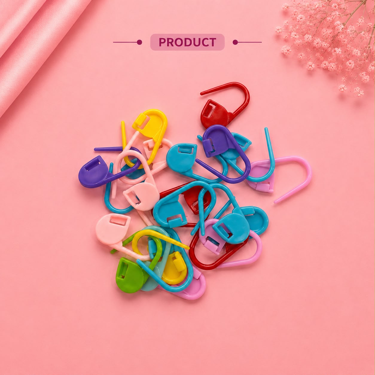 Colorful Locking Stitch Markers (24 PCS)