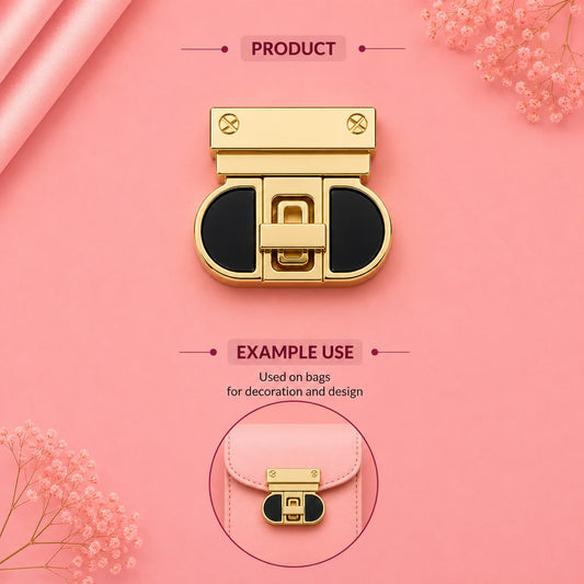 Luxury Gold Twist Lock for Handbags