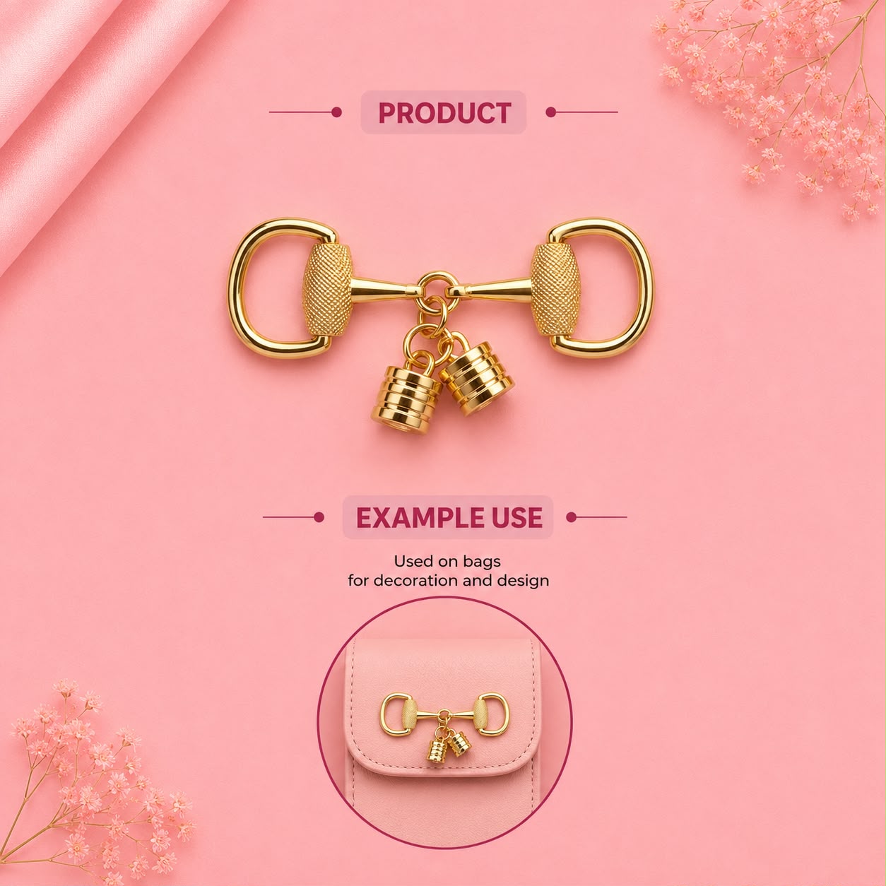 D Ring Connector with Tassel Charms